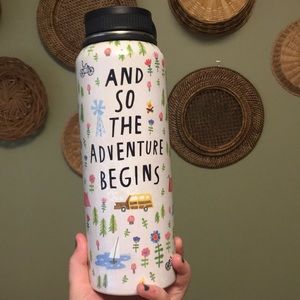 Large stainless steel water bottle